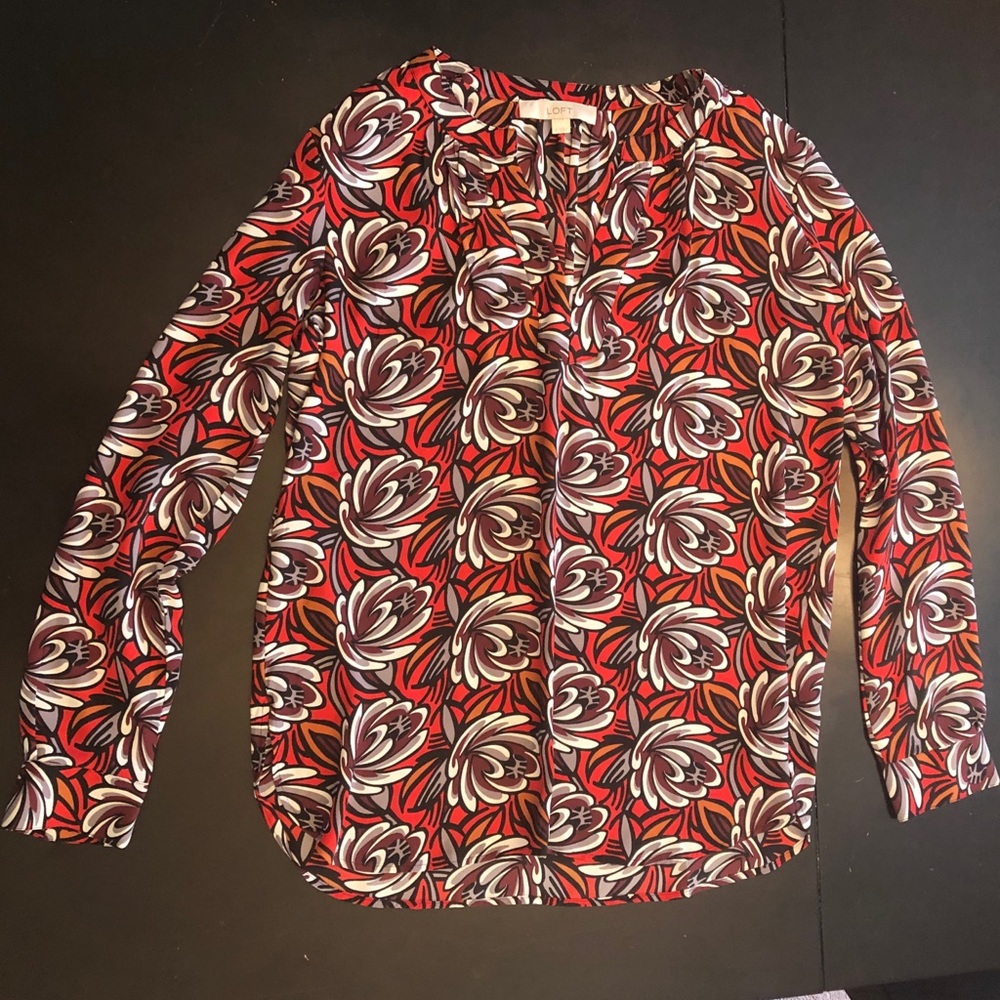 Loft V-Neck Blouse